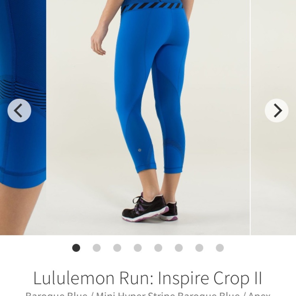 Lululemon inspire crop blue size 8